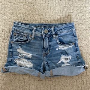 AE Ripped Denim Shorts